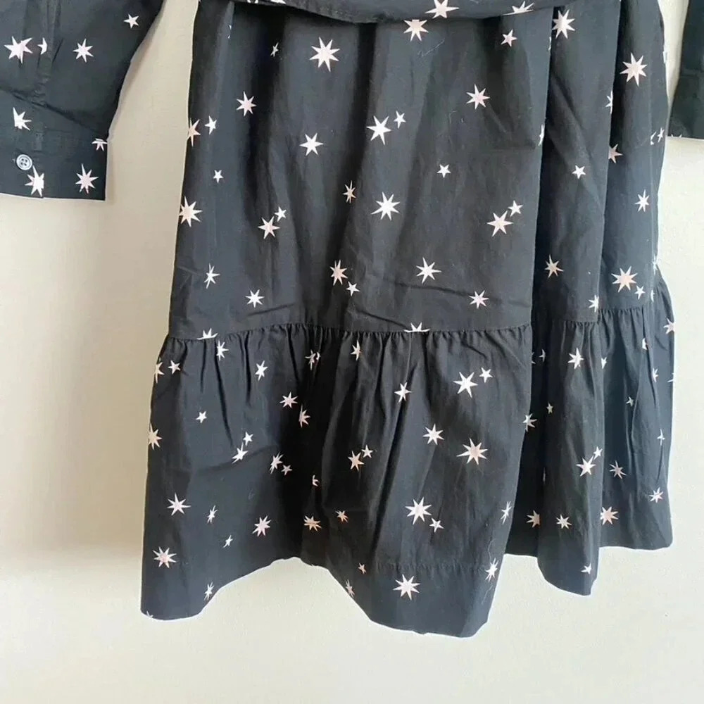 NWT Free Assembly Star Print Ruffle Dress - Picture 11 of 16